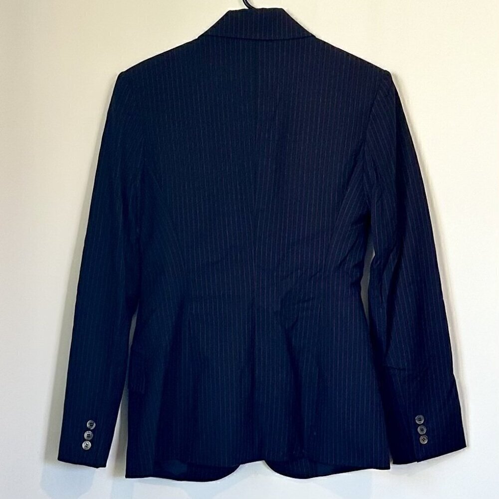 Michael Kors Navy/Red Pinstripe Blazer - Size: 8 - Picture 7 of 9